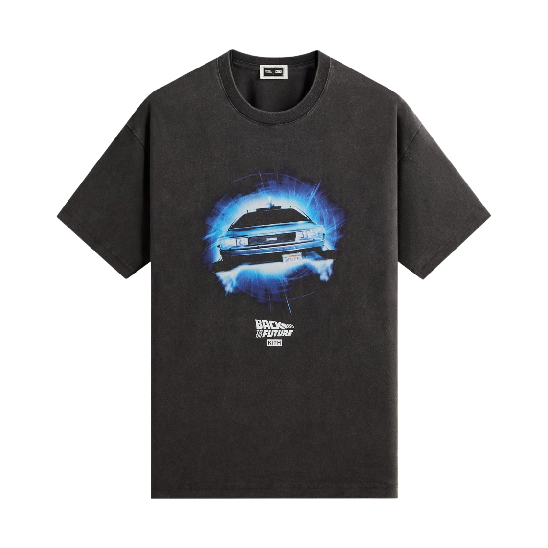 키스 x 백 투 퓨처 드로리안 프론트 백 빈티지 티셔츠 블랙(Kith x Back To The Future Delorean Front Back Vintage T-Shirt Black)