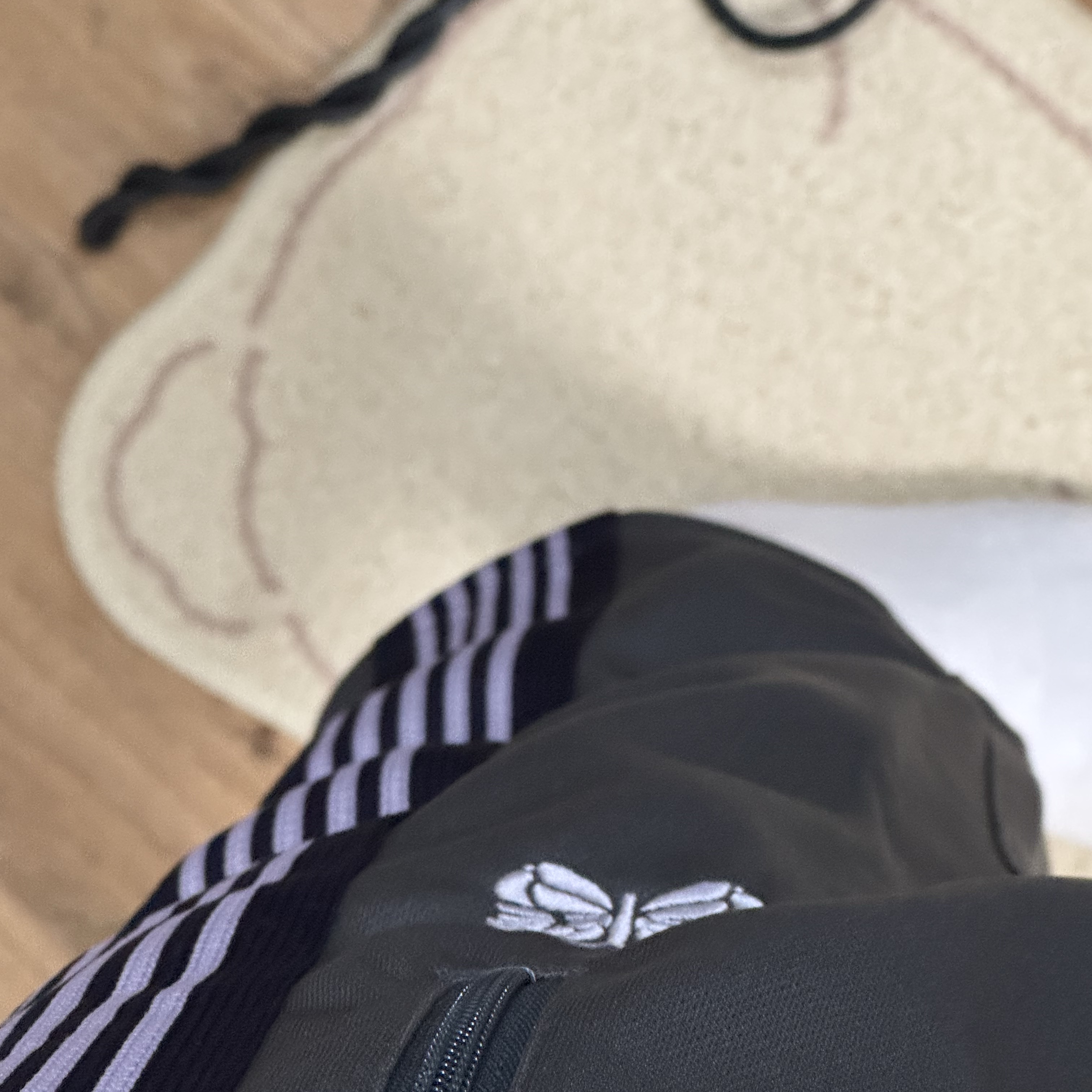 Needles x LHP H.D. Track Pants Shorts Poly Smooth Charcoal 착용 스타일