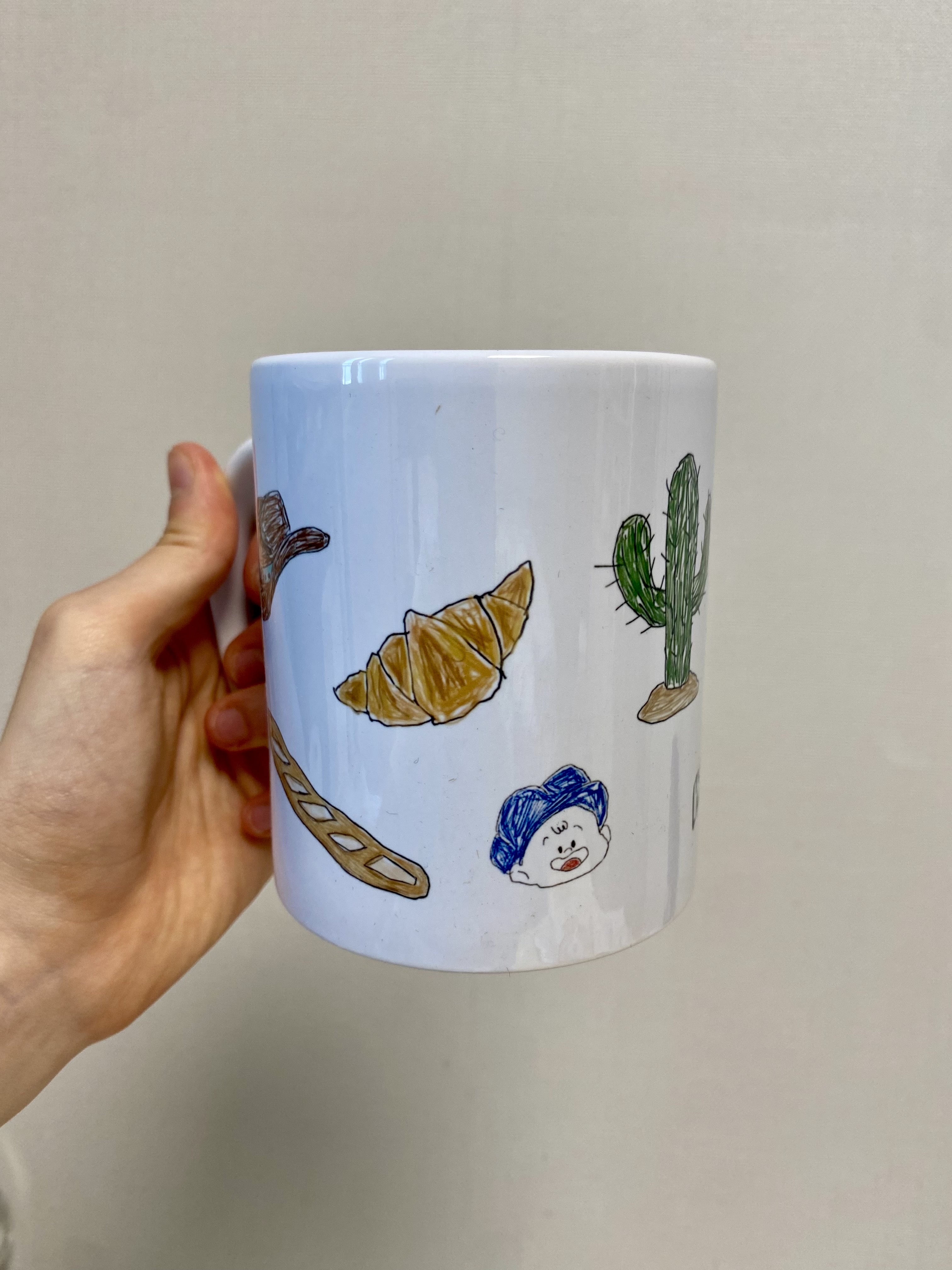 [KREAM 단독] What A Bread Mug White 350ml 착용 스타일 - 1