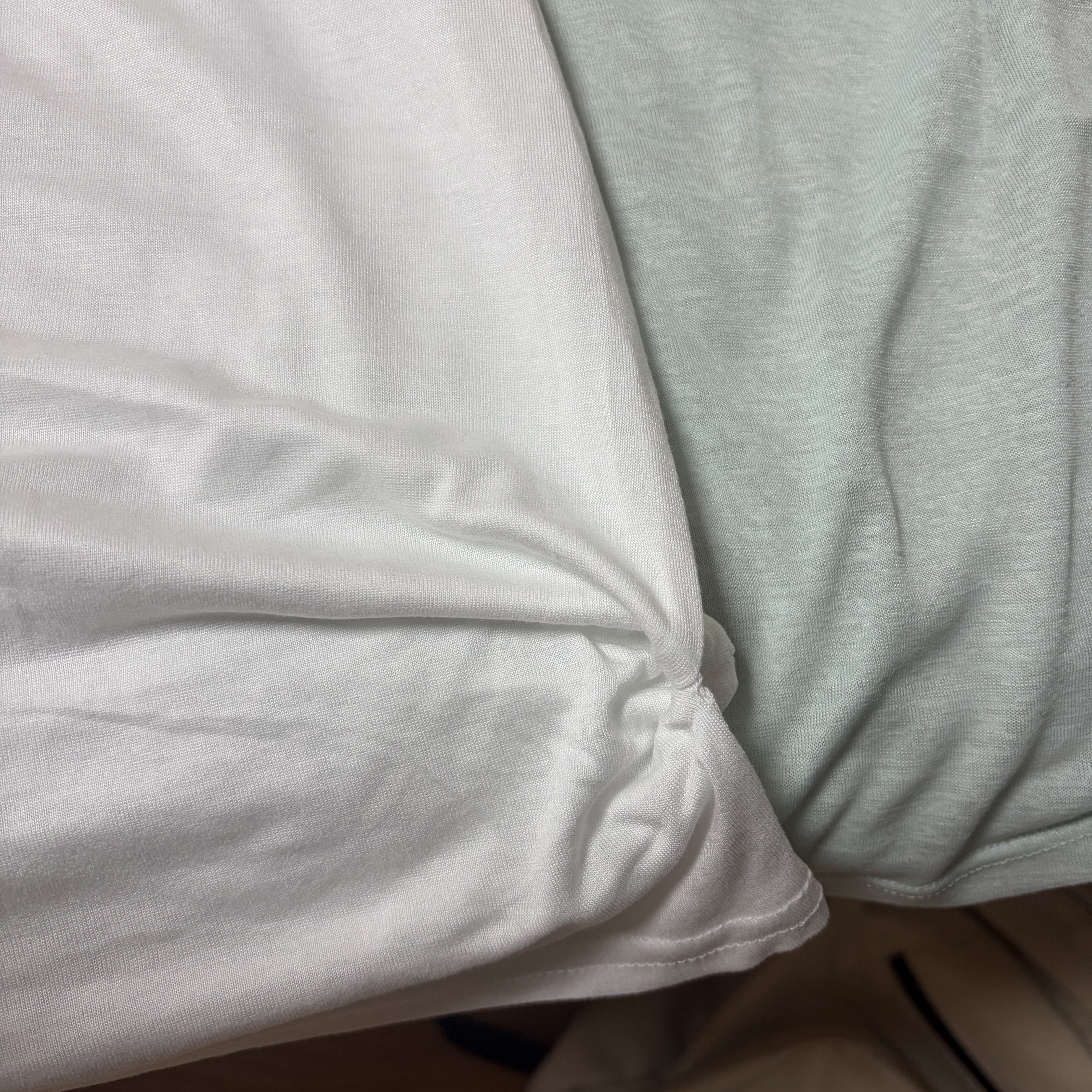 Sculptor Lazy Sleeveless Layered Tee Mint 착용 스타일 - 3