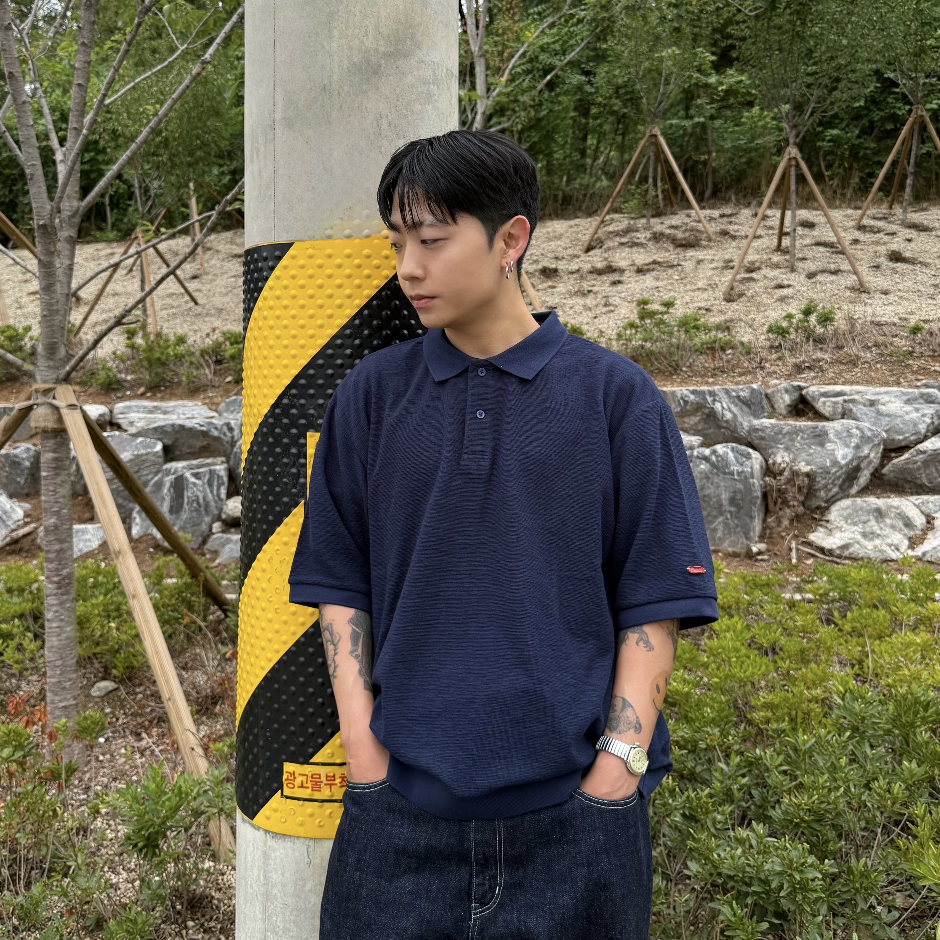 AKRYL Jersey Tee Super Black - 26FW, AKRYL Denim Boxy Pants One Wash - 26FW ์ฐฉ์ฉ ์คํ์ผ - 7