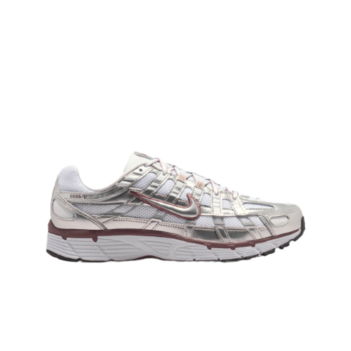 BV1021-110 (W) Nike P-6000 White Metallic Silver