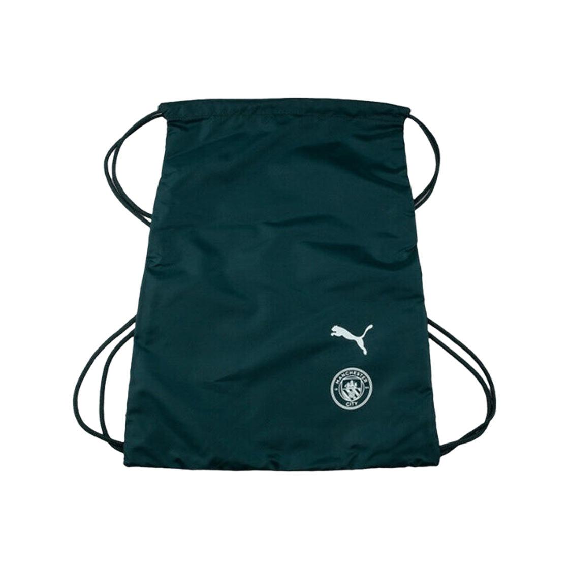 091660-13 Puma Manchester City Essentials Gym Sack 36L Tropical Blue Green Terrain