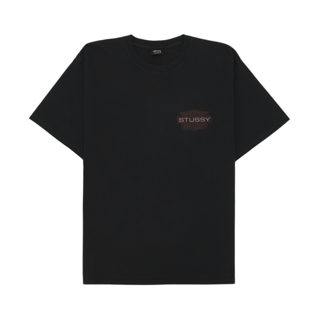 스투시 x 아워레가시 뱃지 피그먼트 다이드 티셔츠 오버다이드 블랙(Stussy x Our Legacy Badge Pig. Dyed T-Shirt Overdyed Black) - 2