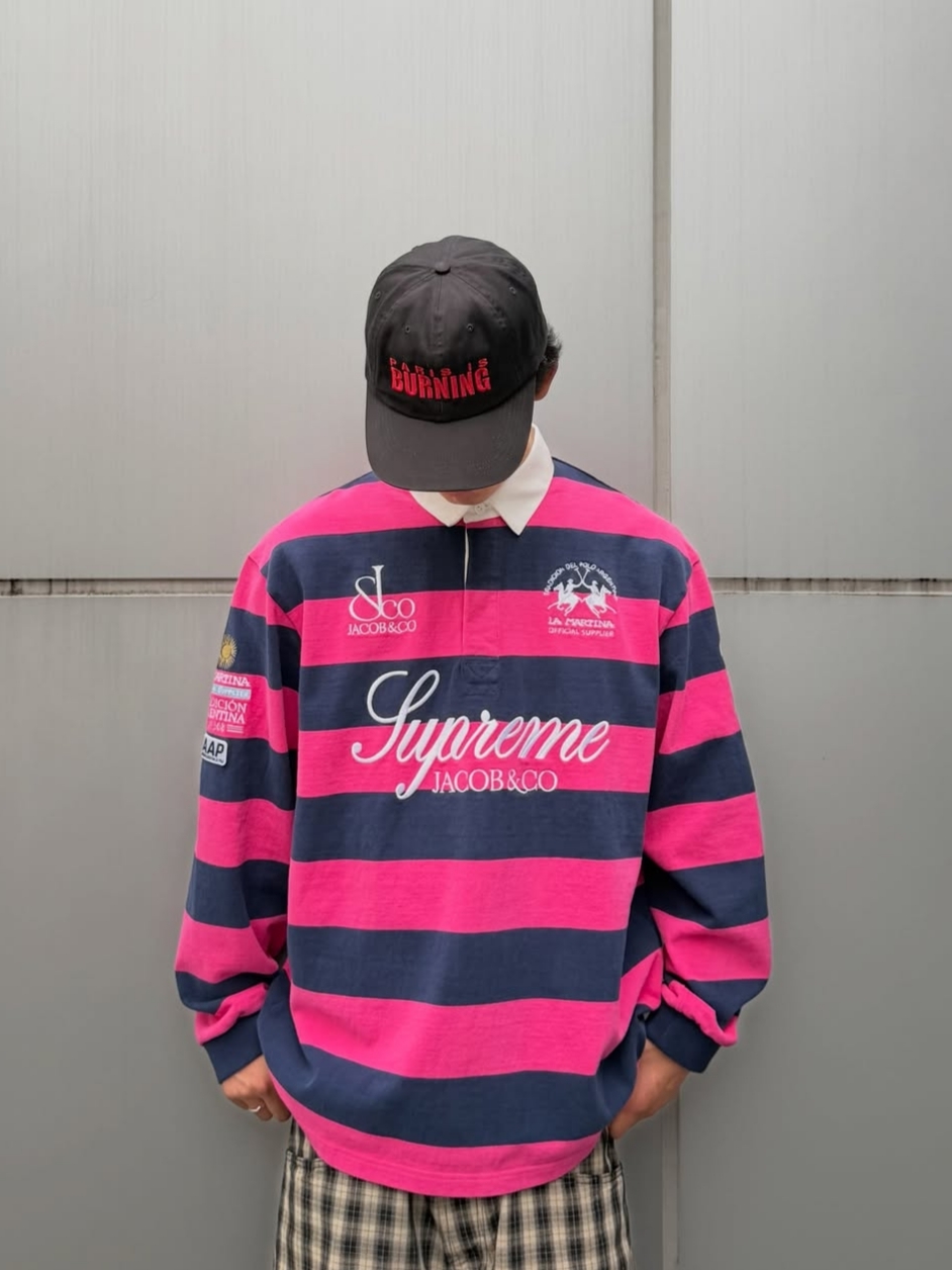 Supreme x La Martina x Jacob & Co Rugby Stripe - 26SS 착용 스타일 - 2