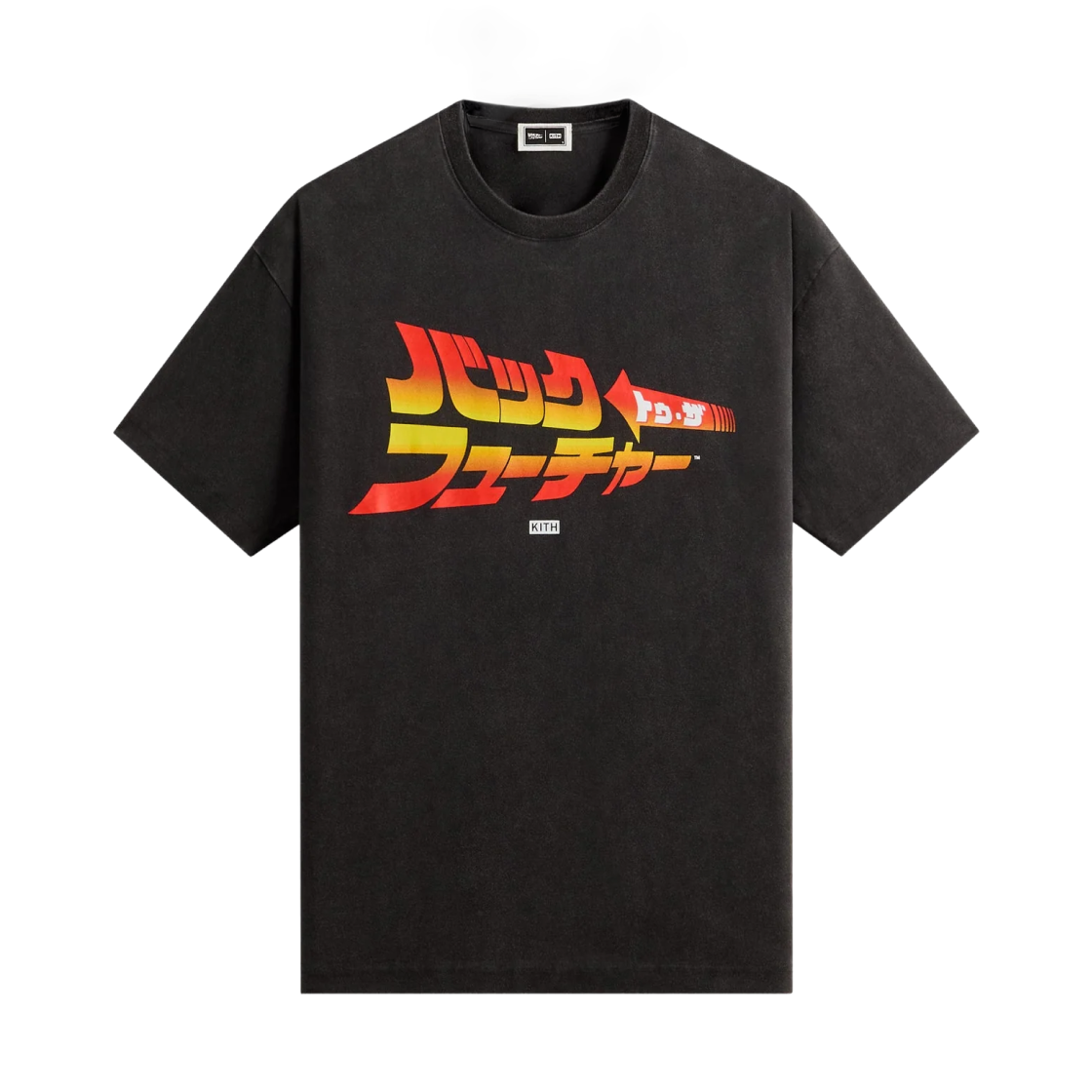 키스 x 백 투 퓨처 재패니즈 타이틀 빈티지 티셔츠 블랙(Kith x Back To The Future Japanese Title Vintage T-Shirt Black)