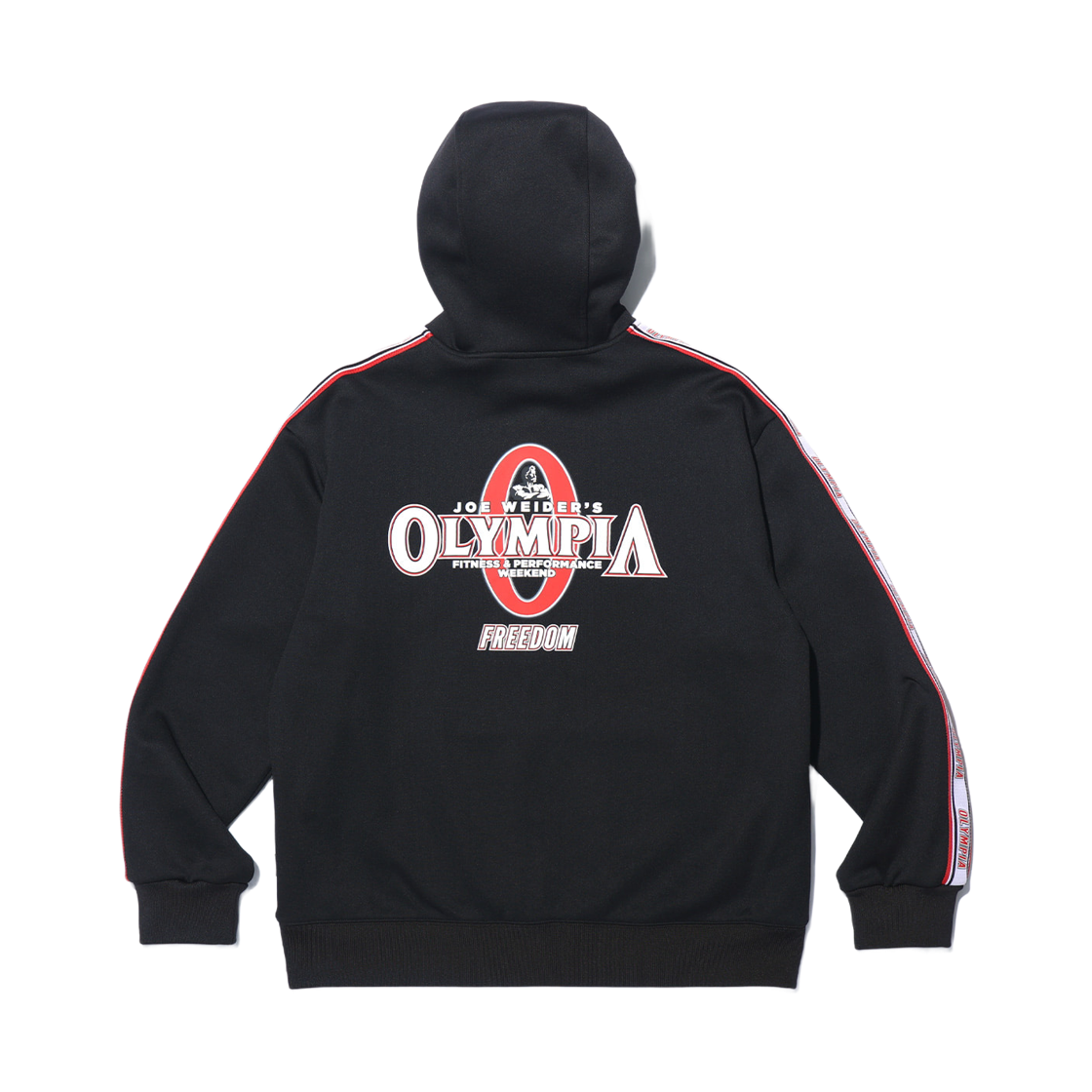프리덤 올림피아 레터링 메쉬 엠보 후드자켓 블랙(FREEDOM Olympia Lettering Mesh Embossed Hood Zip-up Black) - 2