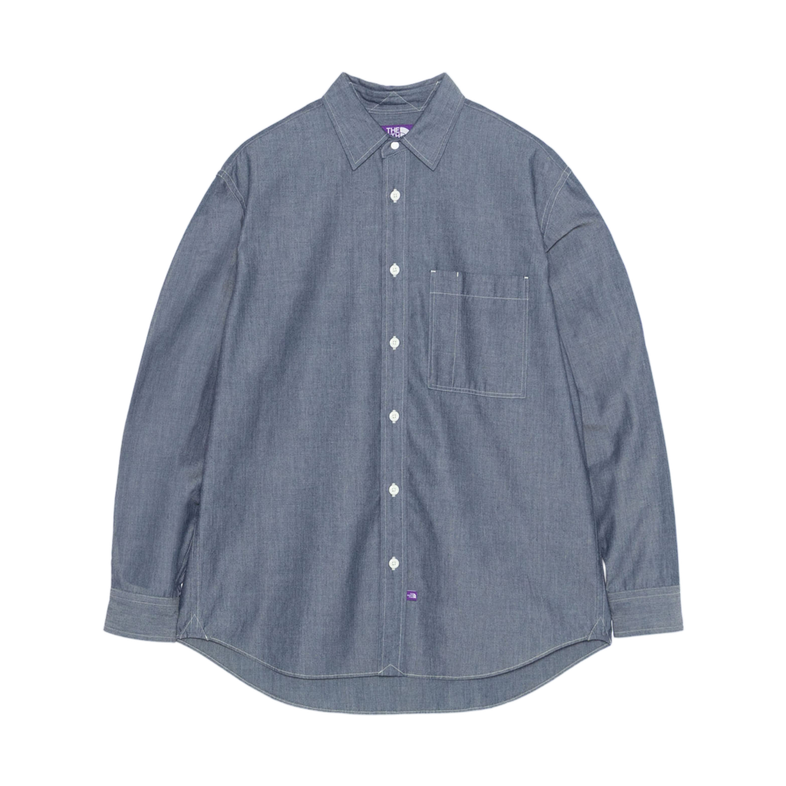 N25FG061 The North Face Purple Label Regular Collar Chambray Field Shirt Indigo