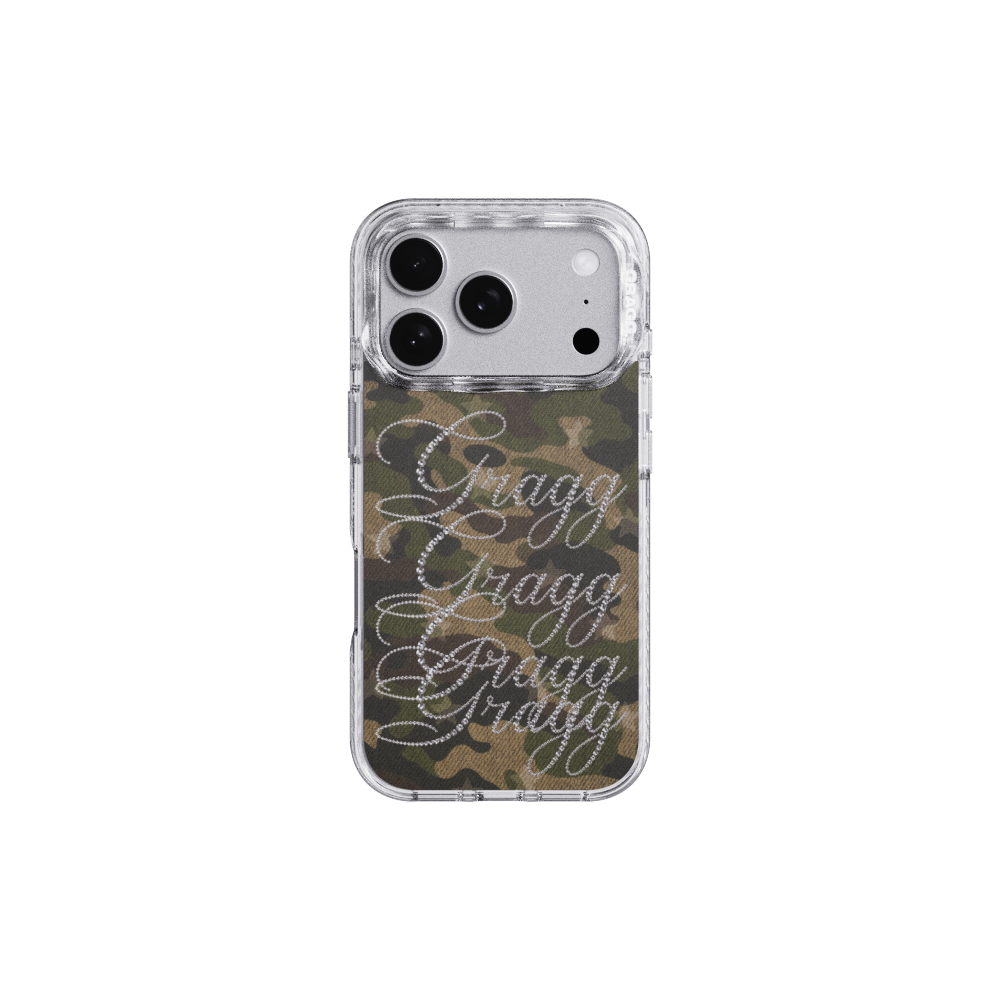 [5%적립/15%쿠폰] 프레임 패턴 케이스 클리어 스크립트 카모([5%적립/15%쿠폰] MAGSAFE LAYERS FRAME CASE CLEAR - SCRIPT CAMO)