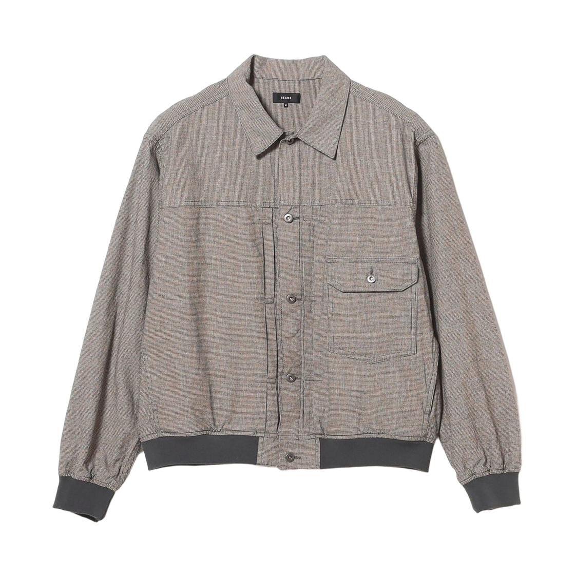 빔즈 릴렉스드 핏 체크 G-자켓 하운드 투스(Beams Relaxed Fit Check G-Jacket Hound Tooth) - 1