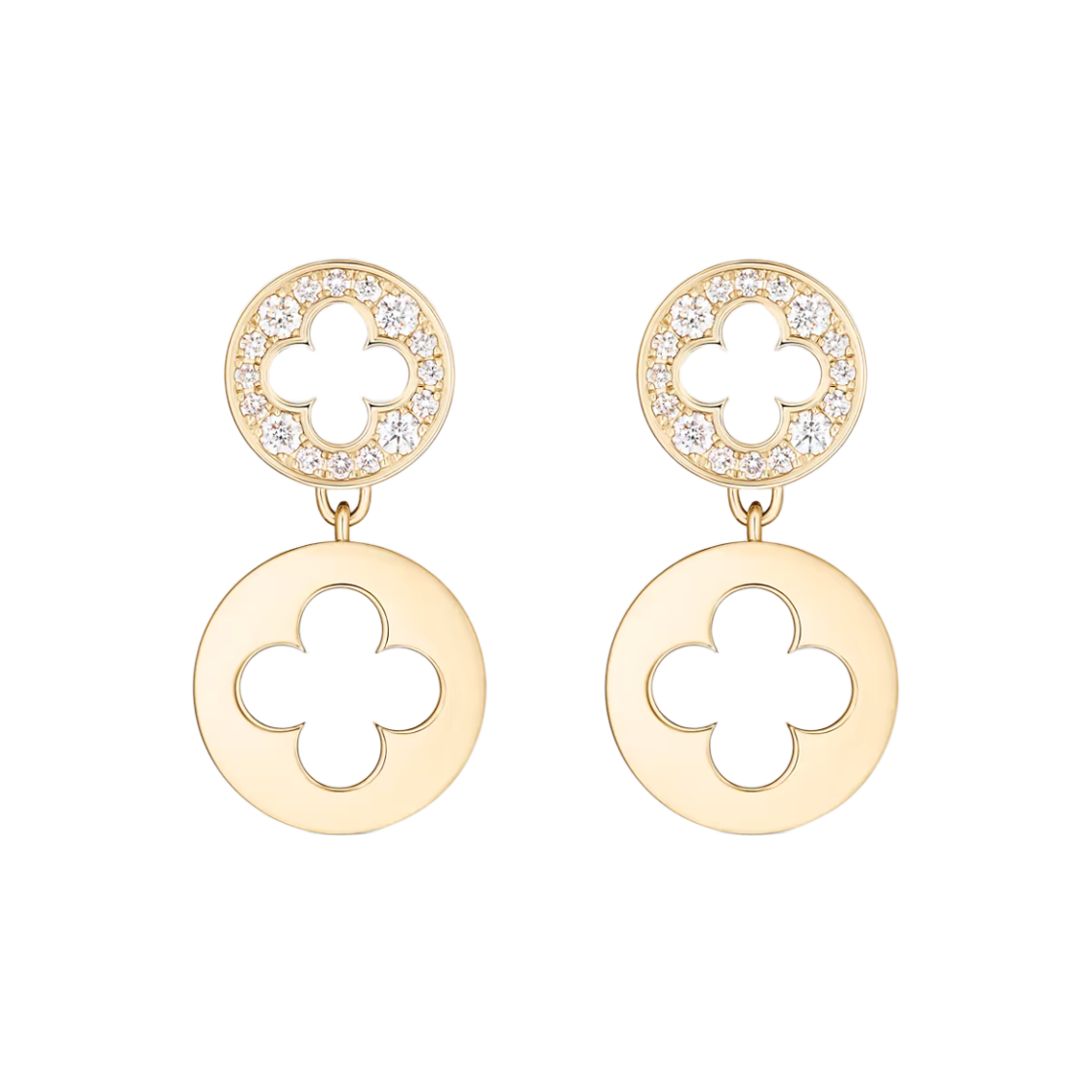 Q16925 (W) Louis Vuitton Empreinte Earrings Yellow Gold Diamonds