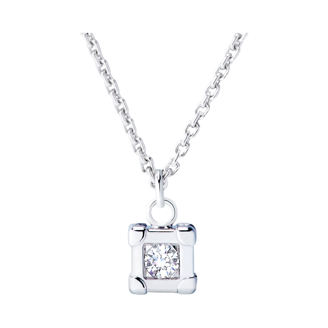 Q03084 Louis Vuitton Les Gastons Vuitton Trunk Pendant White Gold Diamond