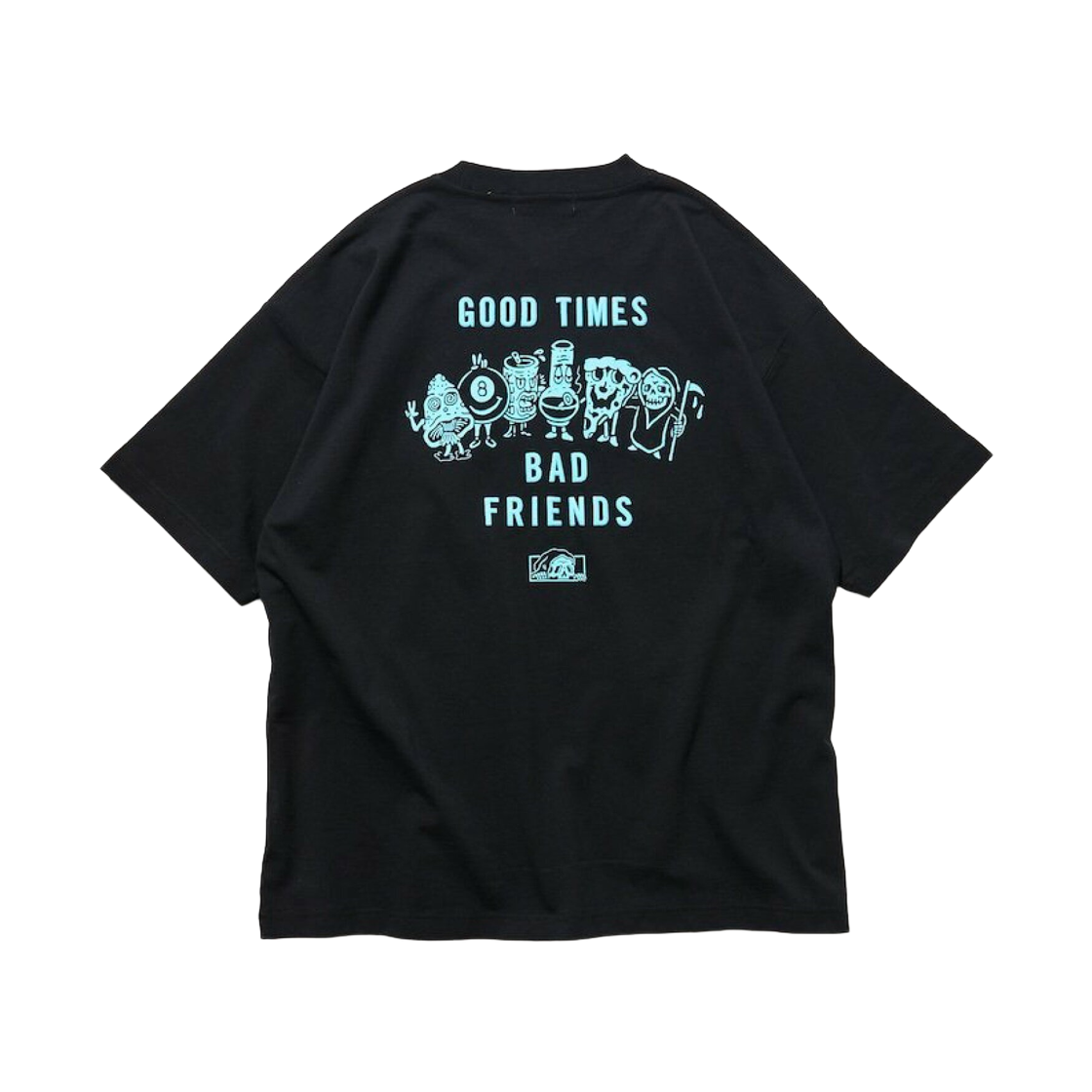 프릭스 스토어 x 러킹 클래스 빈티지 프로세싱 프린티드 리미티드 에디션 티셔츠 블랙(Freak's Store x Lurking Class Vintage Processing Printed Limited Edition T-Shirt Black) - 1