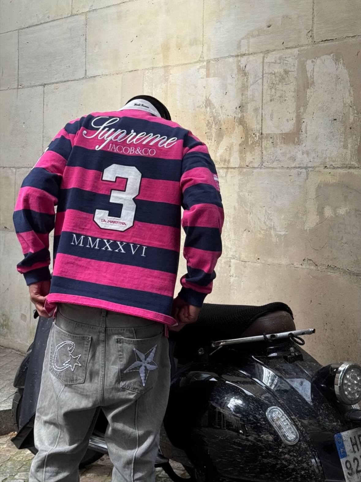 Supreme x La Martina x Jacob & Co Rugby Stripe - 26SS 착용 스타일 - 1
