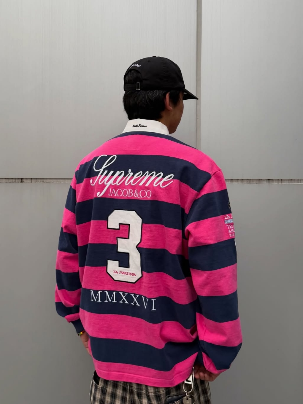 Supreme x La Martina x Jacob & Co Rugby Stripe - 26SS 착용 스타일 - 3
