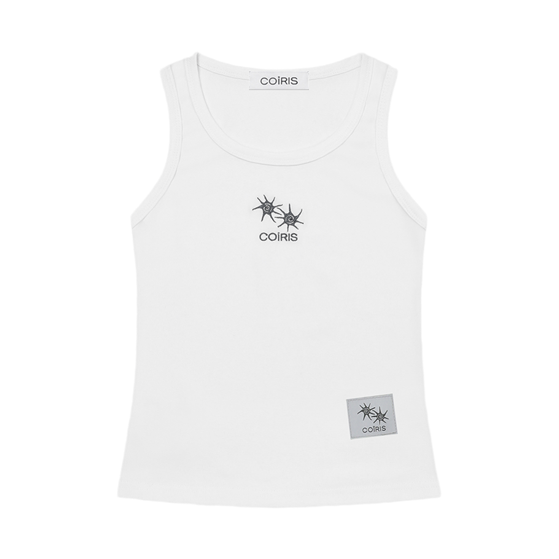 C-P00000JJ Coiris Leon Round Neck Sleeveless White