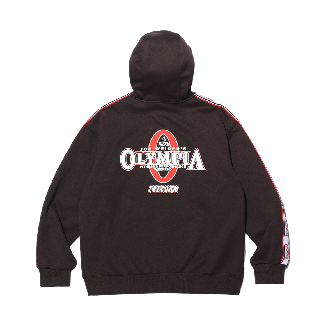 프리덤 올림피아 레터링 메쉬 엠보 후드자켓 브라운(FREEDOM Olympia Lettering Mesh Embossed Hood Zip-up Brown) - 2