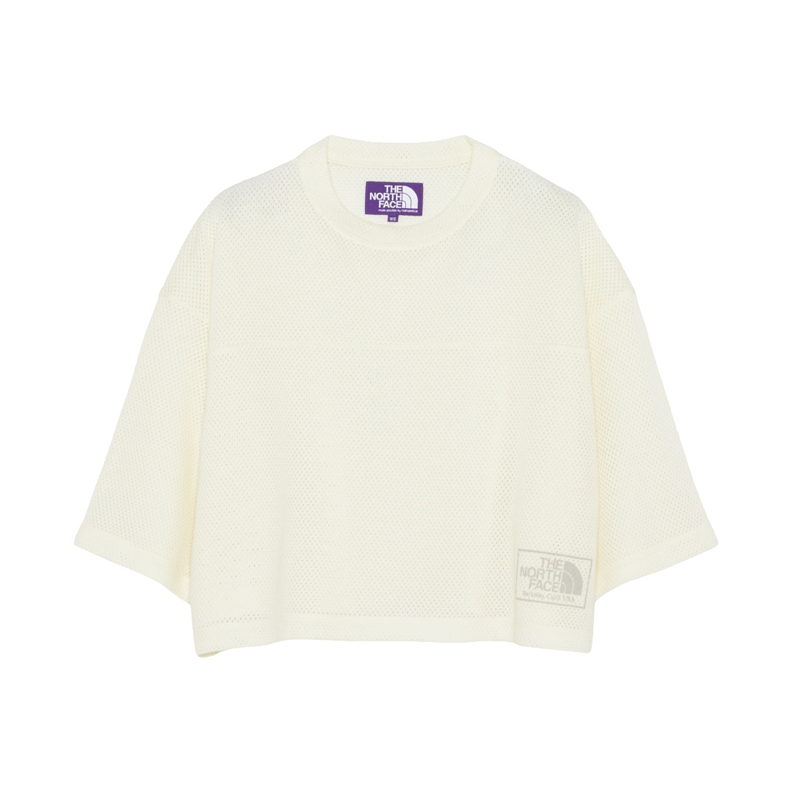 (W) 노스페이스 퍼플라벨 메쉬 필드 크롭 티셔츠 오프 화이트((W) The North Face Purple Label Mesh Field Cropped T-Shirt Off White) - 1
