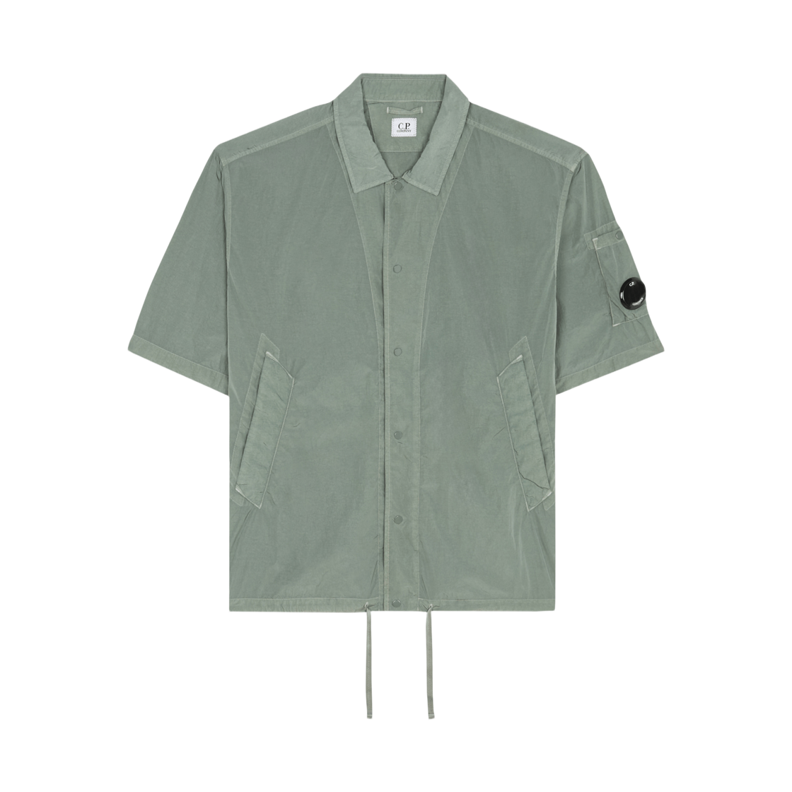 20CMOS009A005904G668 C.P. Company Chrome-R Short Sleeve Lens Overshirt Laurel Wreath Green - 26SS