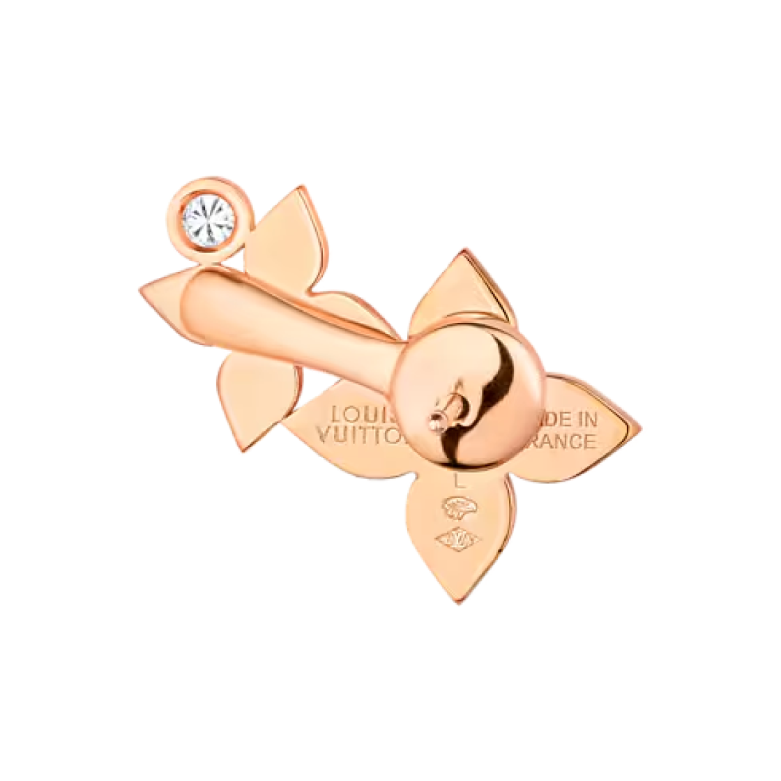 (W) 루이비통 이딜 블라썸 레프트 이어링 퍼 유닛 18K 핑크 골드 다이아몬드((W) Louis Vuitton Idylle Blossom Left Earring Per Unit 18K Pink Gold Diamond) - 2