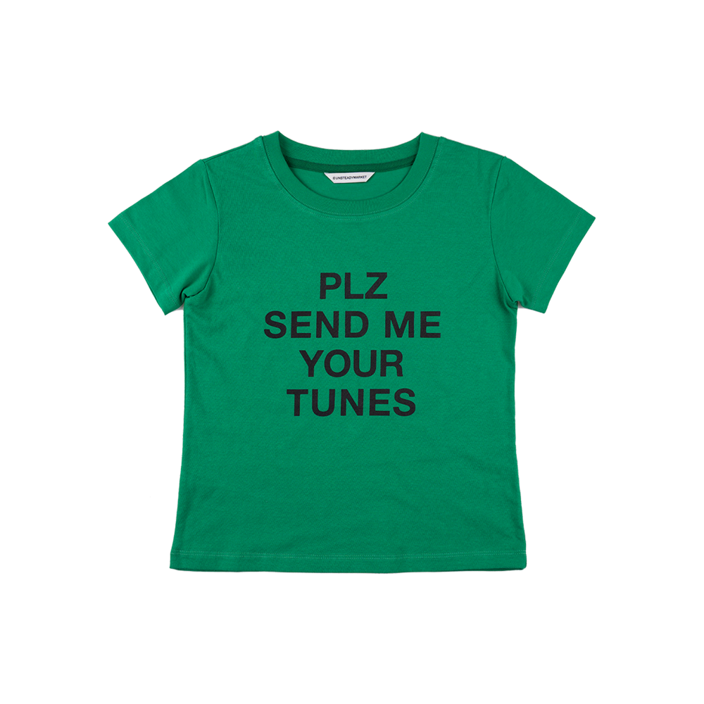 언스테디마켓 레터링 티셔츠 그린(UnsteadyMarket Lettering Tee_Green) - 1