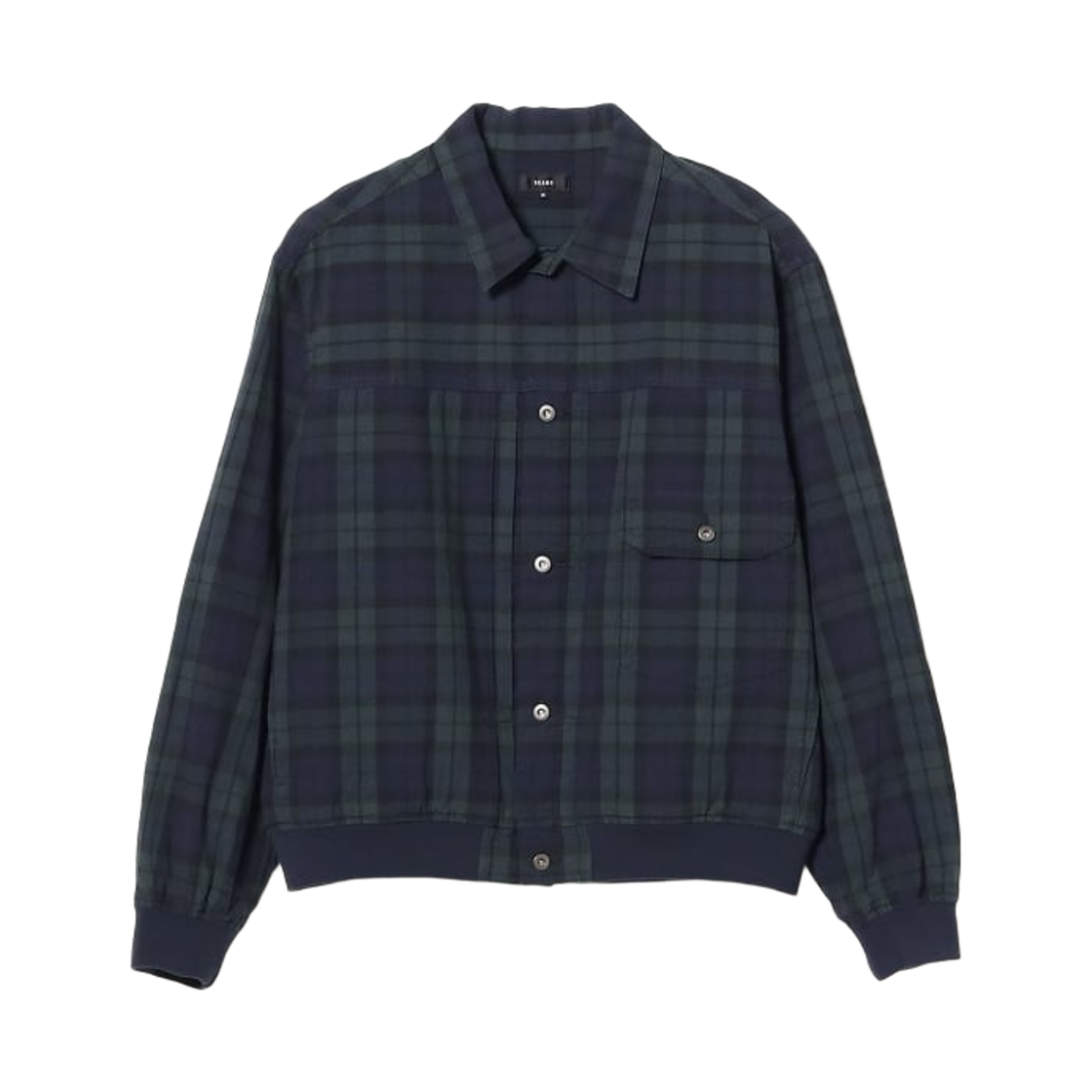빔즈 릴렉스드 핏 체크 G-자켓 블랙 워치(Beams Relaxed Fit Check G-Jacket Black Watch) - 1