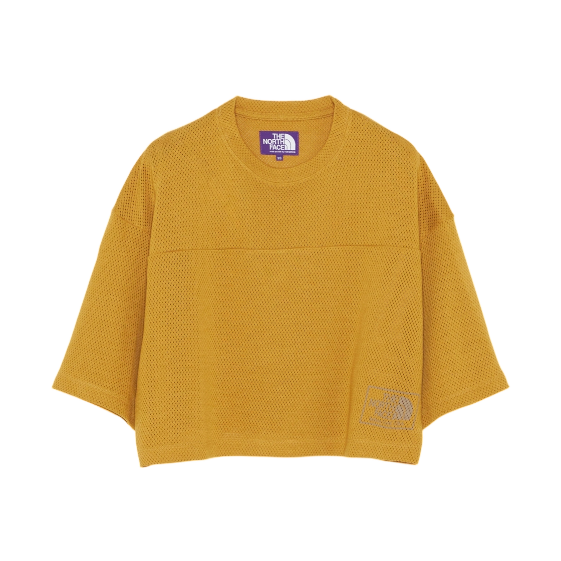 (W) 노스페이스 퍼플라벨 메쉬 필드 크롭 티셔츠 머스타드((W) The North Face Purple Label Mesh Field Cropped T-Shirt Mustard)