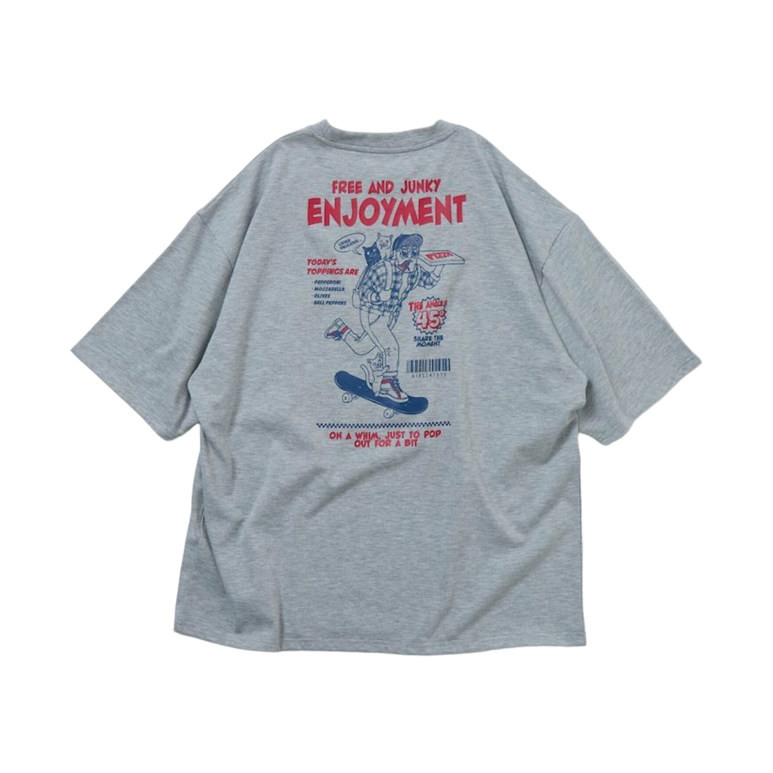 프릭스 스토어 빅 실루엣 백 프린트 스케이트 리미티드 에디션 티셔츠 그레이(Freak's Store Big Silhouette Back Print Skate Limited Edition T-Shirt Grey) - 1