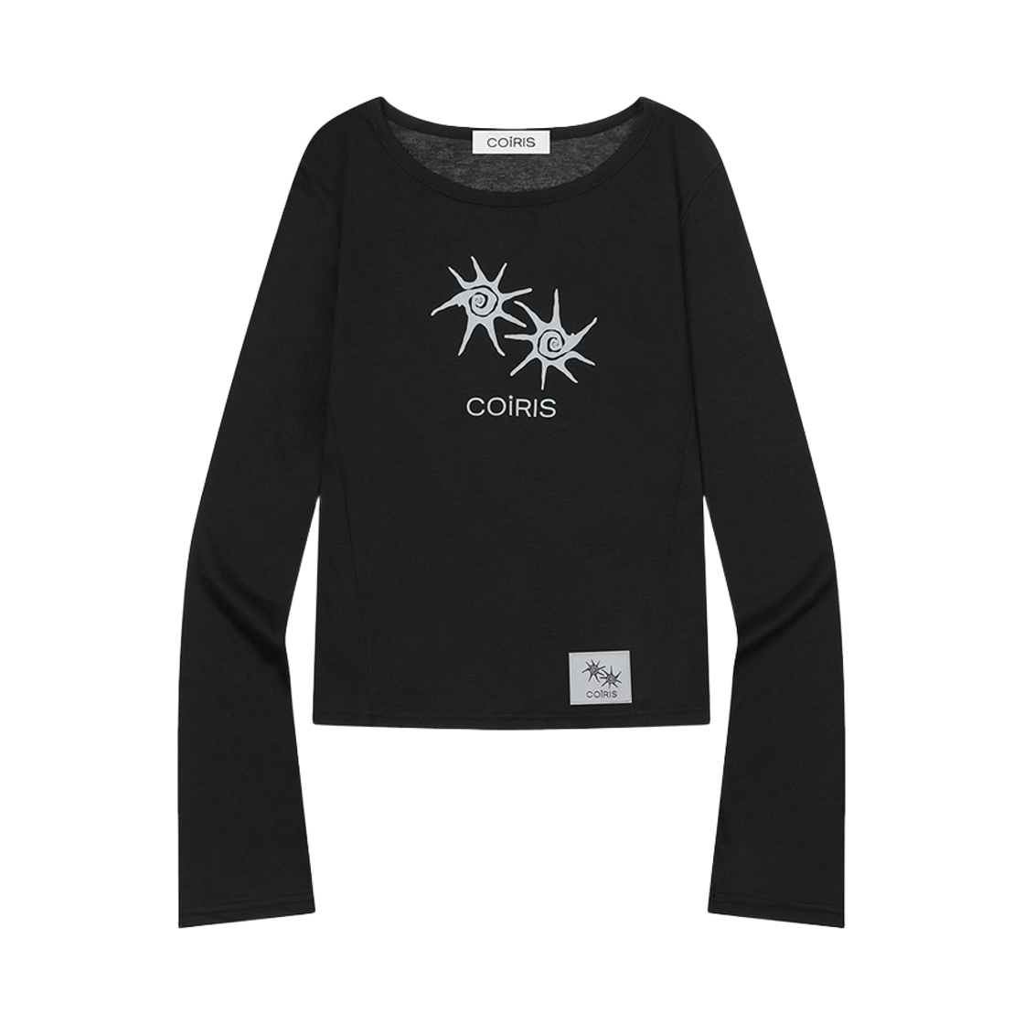 C-P00000JK Coiris Lyra See Through Slim Long Sleeve T Black