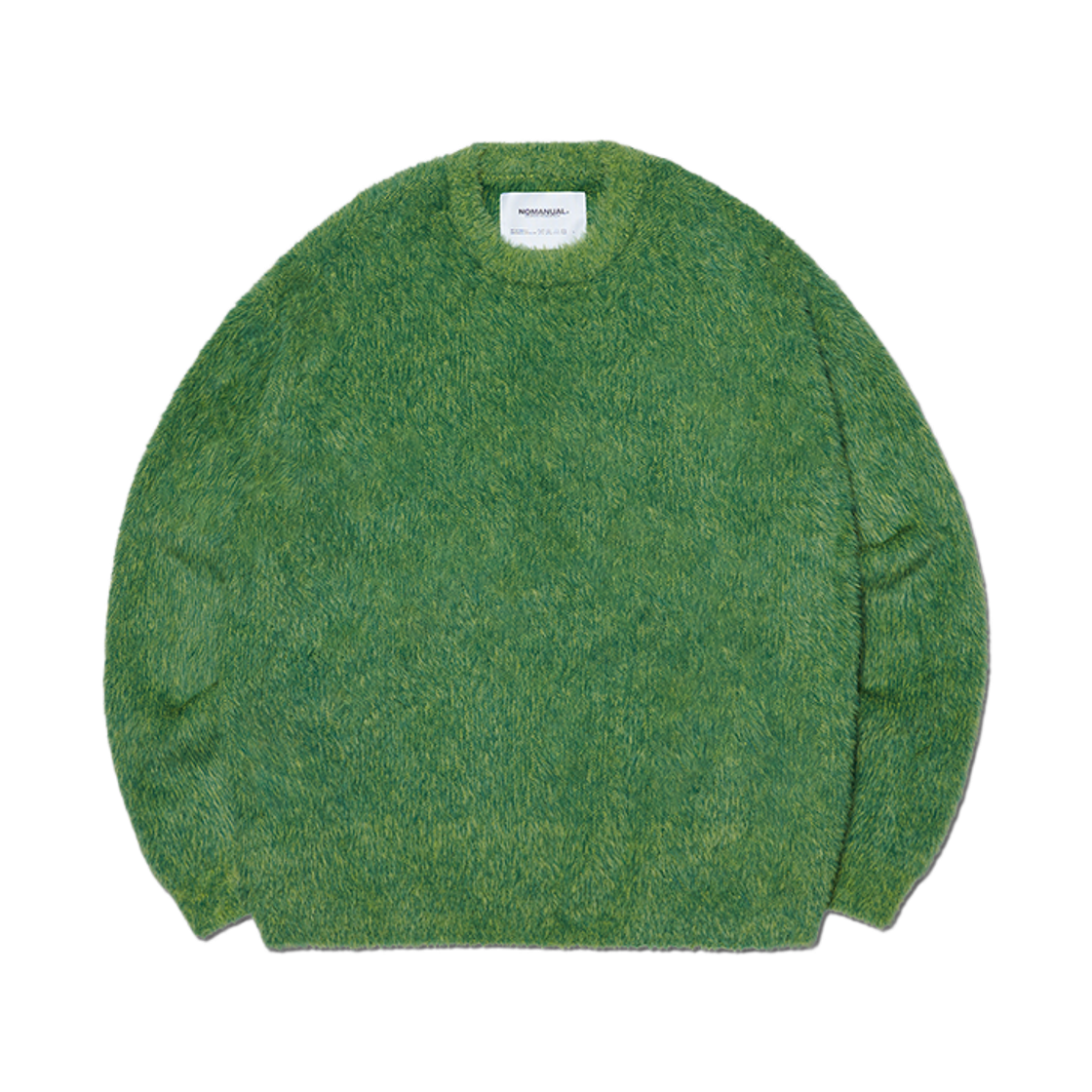 NMWF52KT12GRN NOMANUAL Fuzz Hairy Knit Grass Green