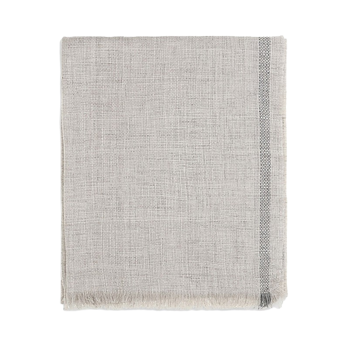 브루넬로 쿠치넬리 리넨 우븐 스카프 그레이(Brunello Cucinellij Linen Woven Scarf Grey)