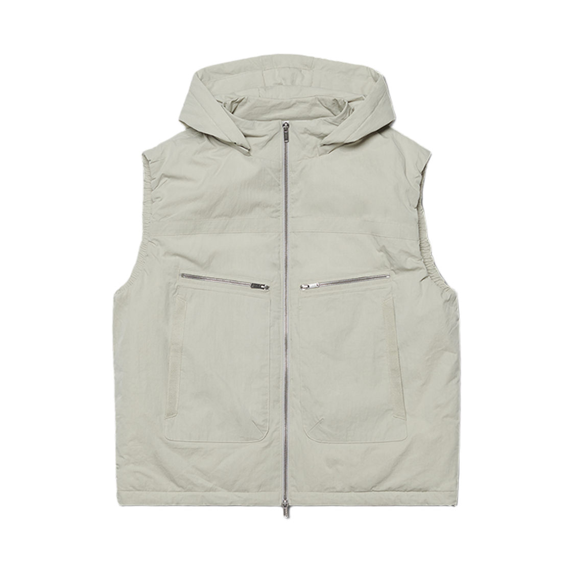 NMWF52SL01SDG NOMANUAL Detachable Hooded Vest Sand Gray