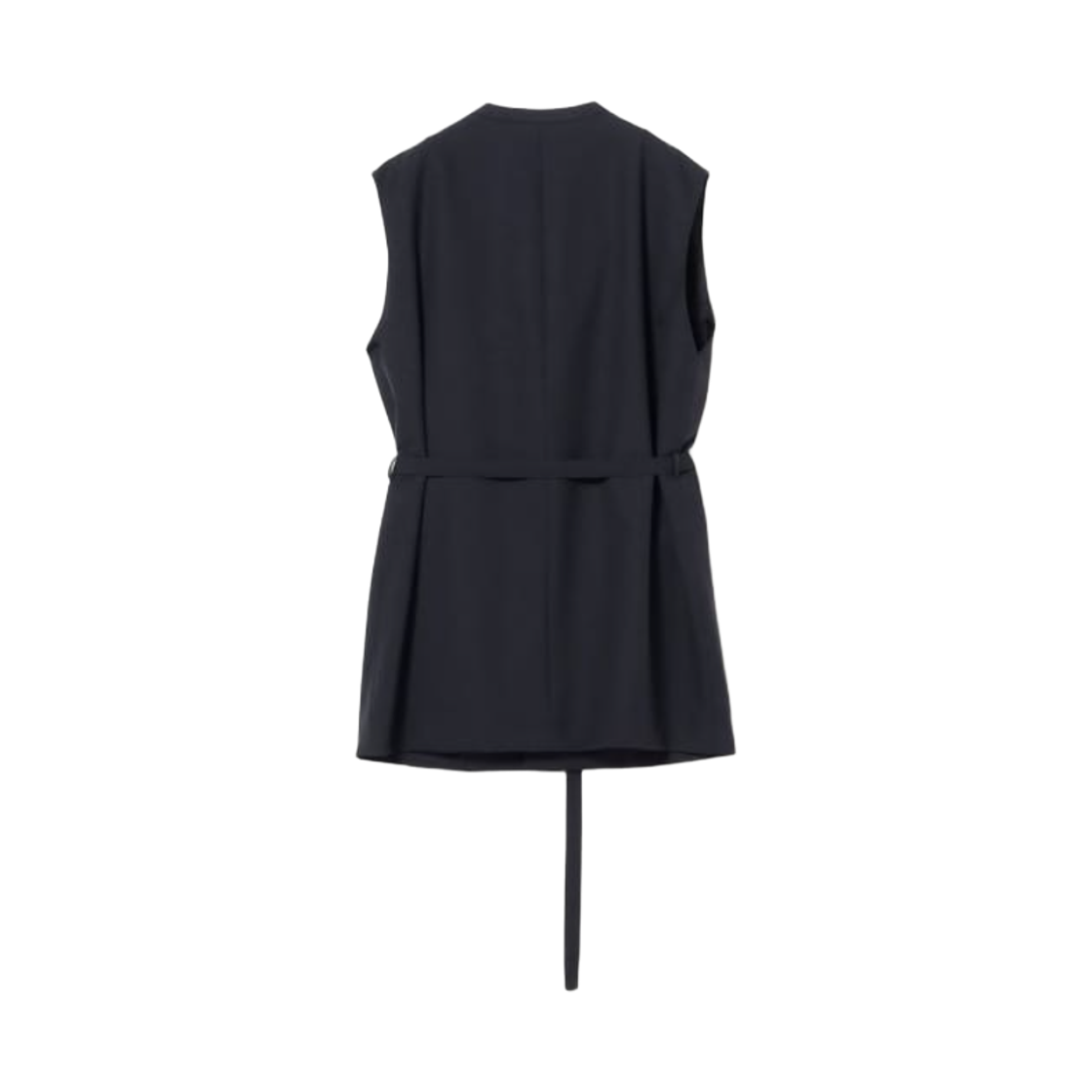 (W) 데미 럭스 빔즈 x 에이톤 울 트로피컬 칼라리스 질레 네이비((W) Demi-Luxe Beams x ATON Wool Tropical Collarless Gilet Navy) - 2