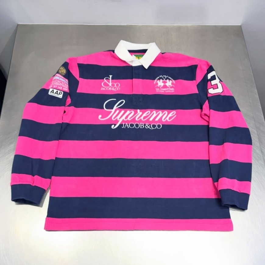 Supreme x La Martina x Jacob & Co Rugby Stripe - 26SS 착용 스타일 - 3