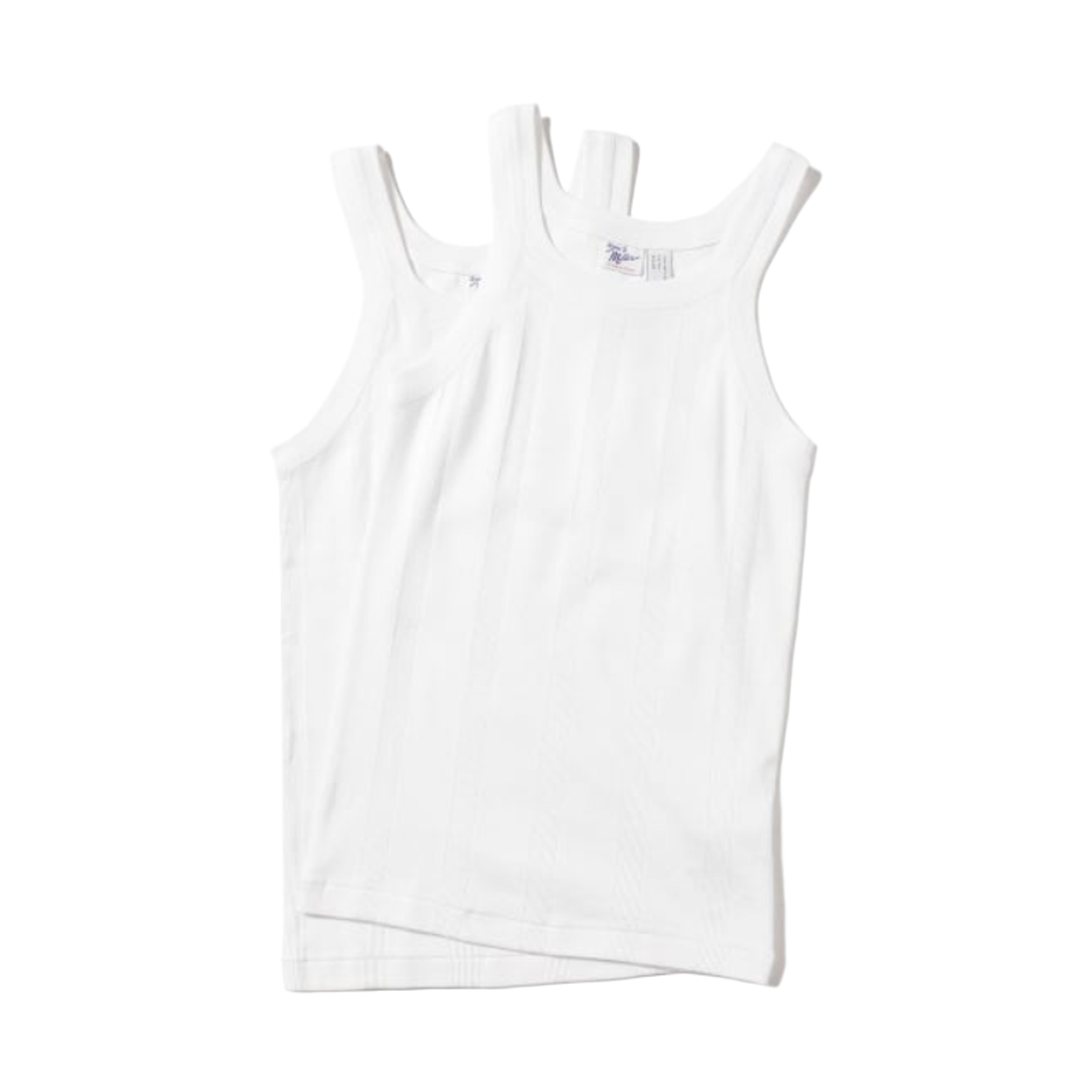 인터내셔널 갤러리 빔즈 x 로버트 피 밀러 솔리드 탱크 탑 화이트 (2개입)(International Gallery Beams x Robert P. Miller Solid Tank Top White (2 Pack)) - 1