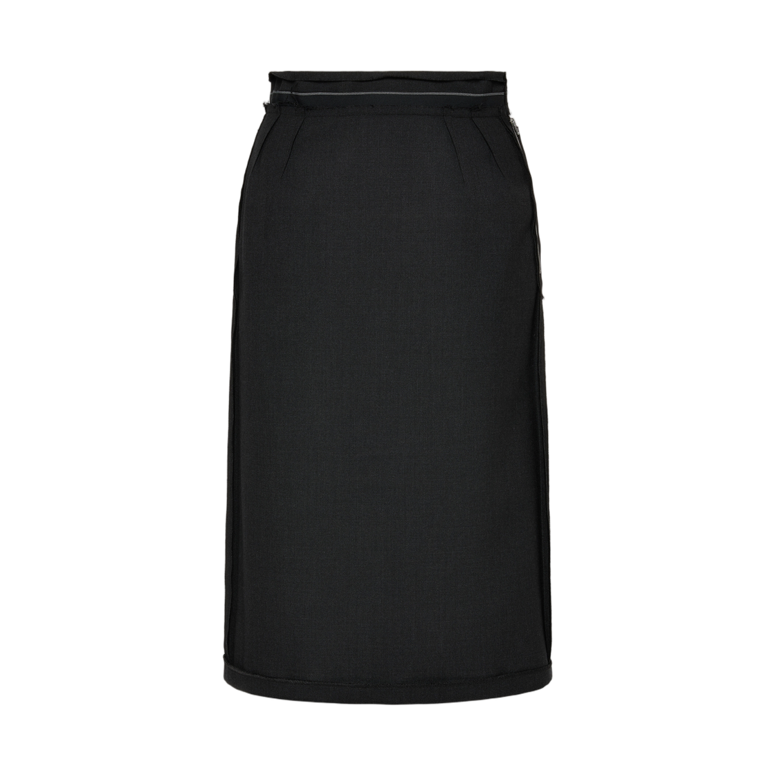 S51ME0068M35934855M (W) Maison Margiela Reversed Midi Skirt Charcoal