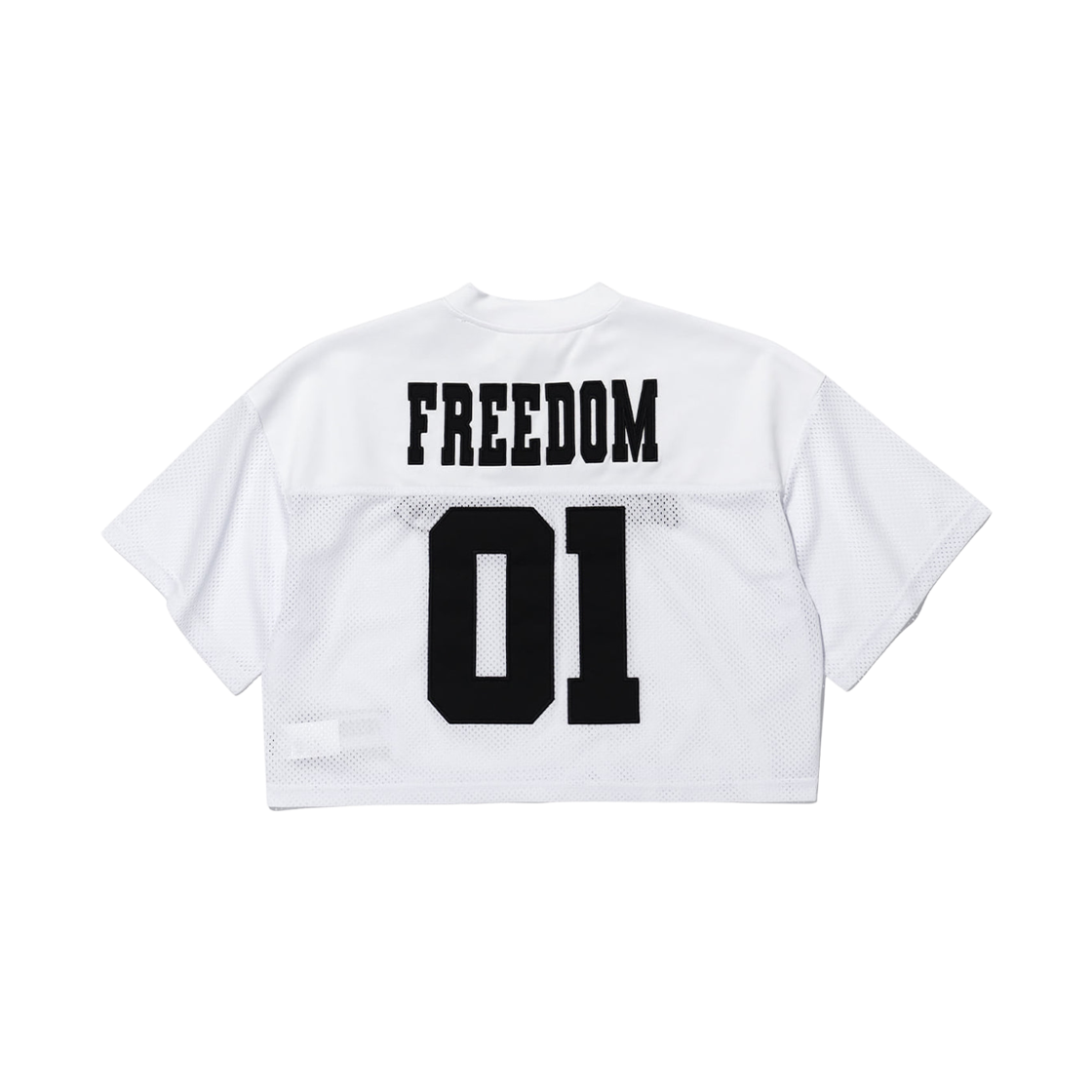 FD25LWTS091WBK FREEDOM Womens Freedom Crop Rugby Jersey White/Black