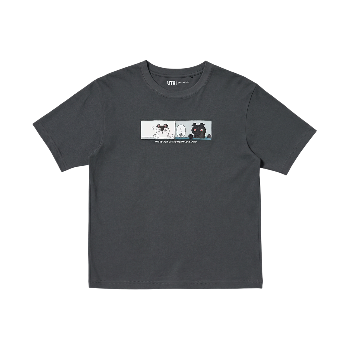 491212-08 (W) Uniqlo UT x Chiikawa Relaxed Fit T-Shirt Drak Gray