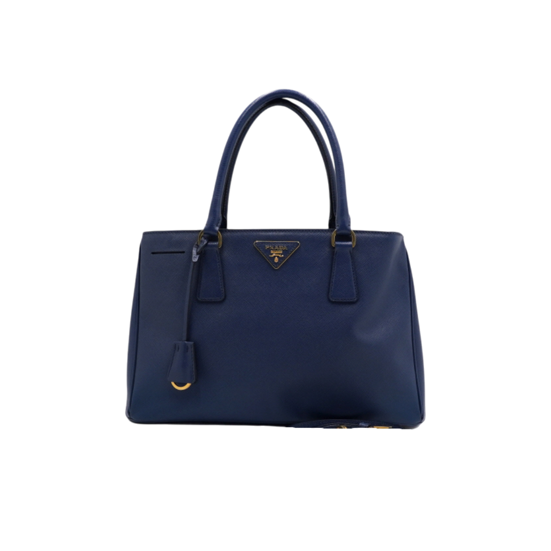 ITKBUUFI43SR Prada Saffiano Lux Blue Leather Tote and Shoulder Bag 1BA874