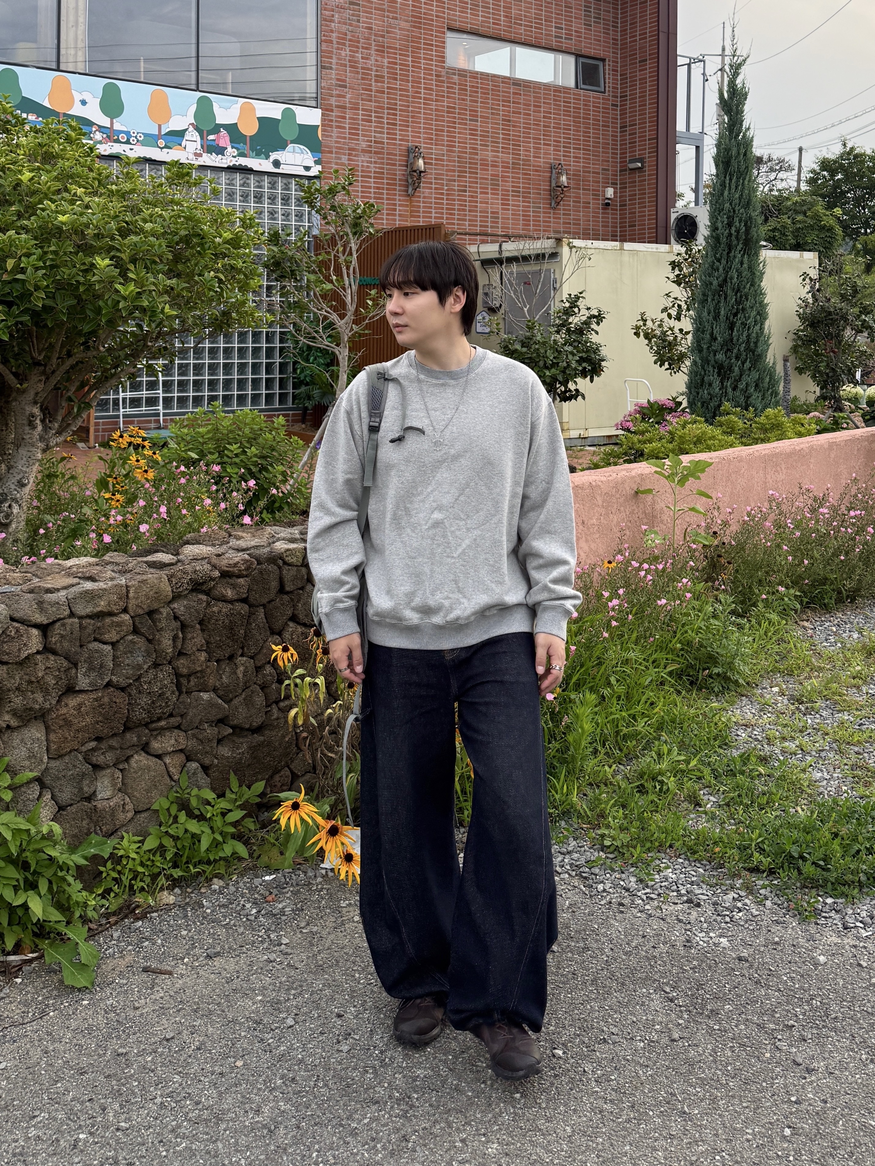 AKRYL Jersey Tee White - 26FW, Chrome Hearts Silichrome CH Cross Pendant Clear 2025 착용 스타일 - 7