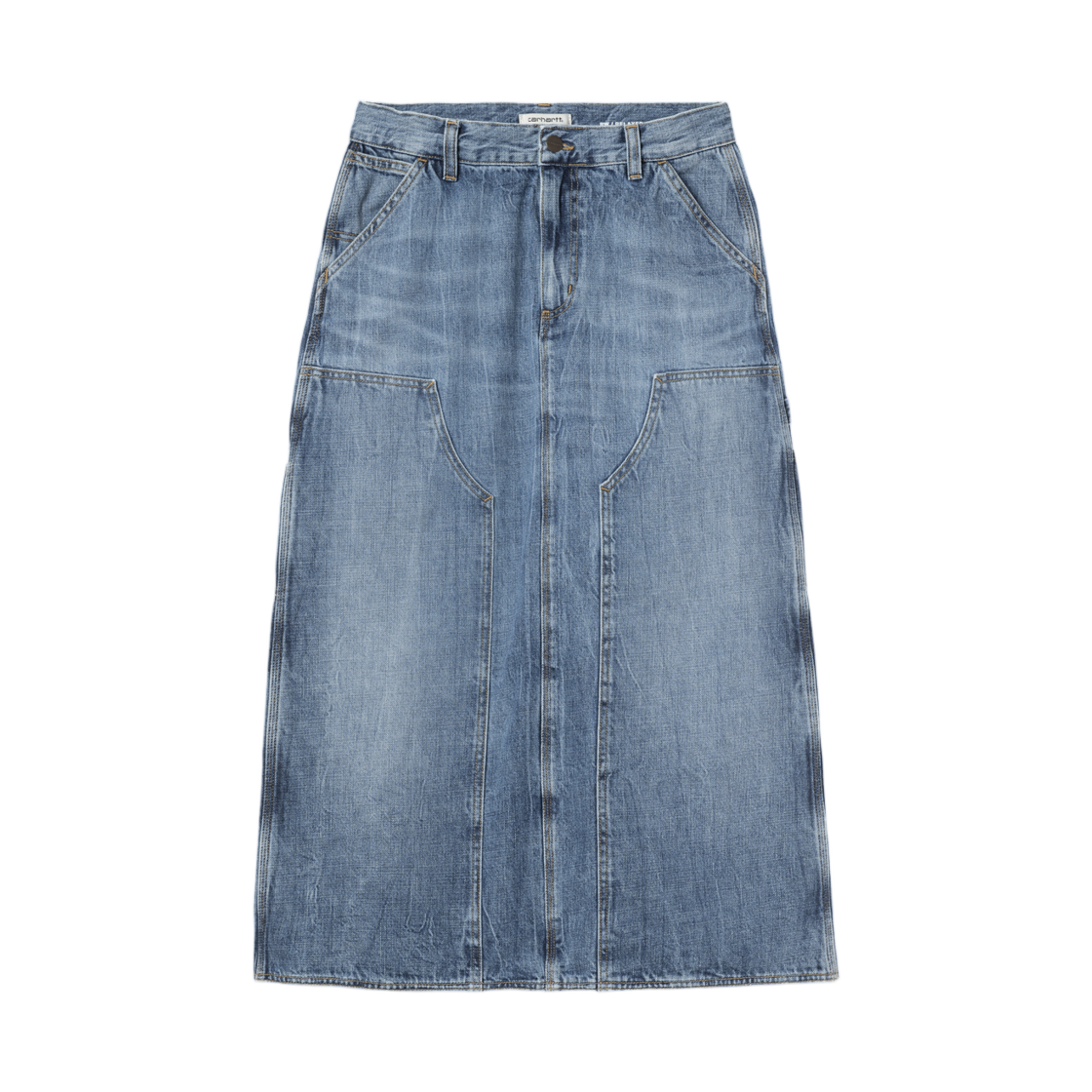 (W) 칼하트 WIP 더블 니 스커트 롱 블루((W) Carhartt WIP Double Knee Skirt Long Blue) - 2