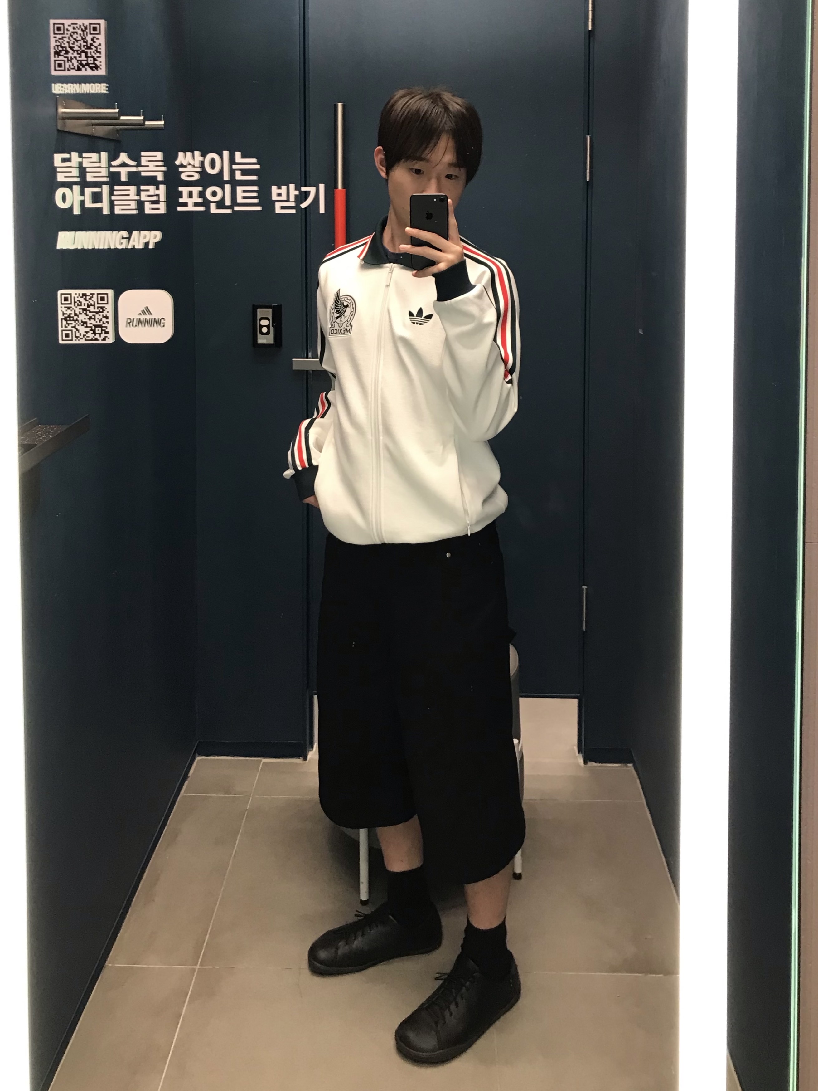 Adidas Mexico Away Anthem Jacket White - KR Sizing (Non Marking Ver.) 착용 스타일 - 3