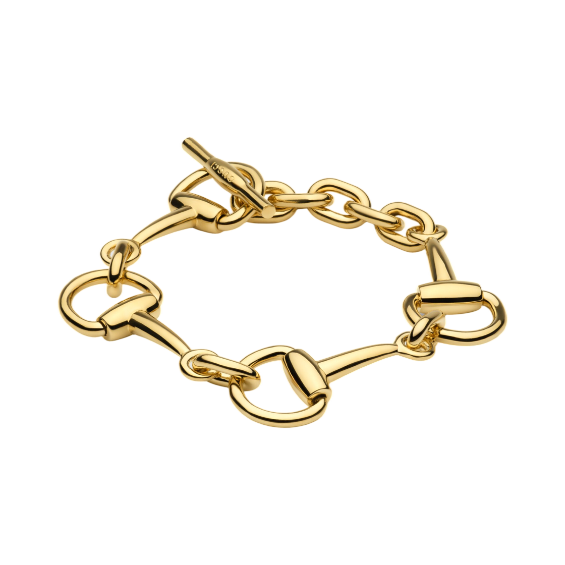 A003VT-I4600-0912 Gucci Horsebit Chain Bracelet Gold