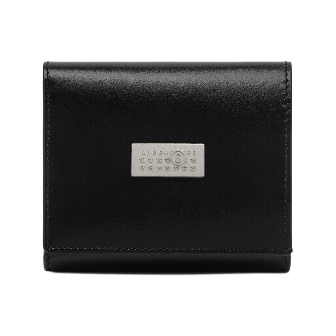 SA6UI0030P9201T8013 MM6 Maison Margiela Leather Tri-Fold Wallet Black