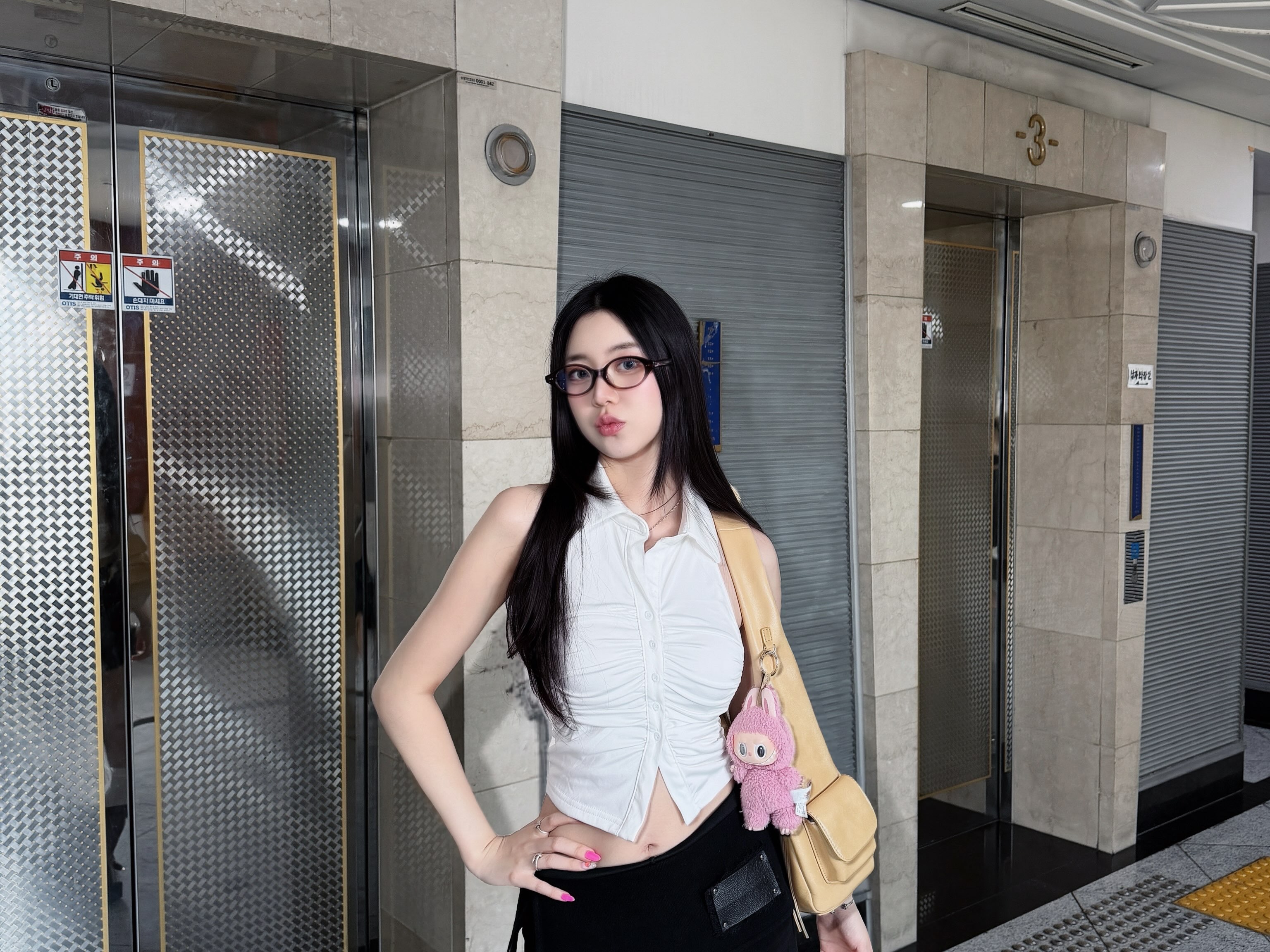 lash Lunettes 05 Amber 착용 스타일 - 5