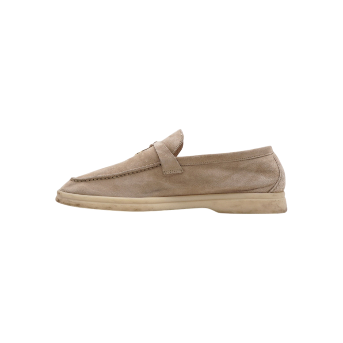 ITWPBBMWT2PN Loro Piana FAE5444 Beige Suede Summer Work Charm Loafers