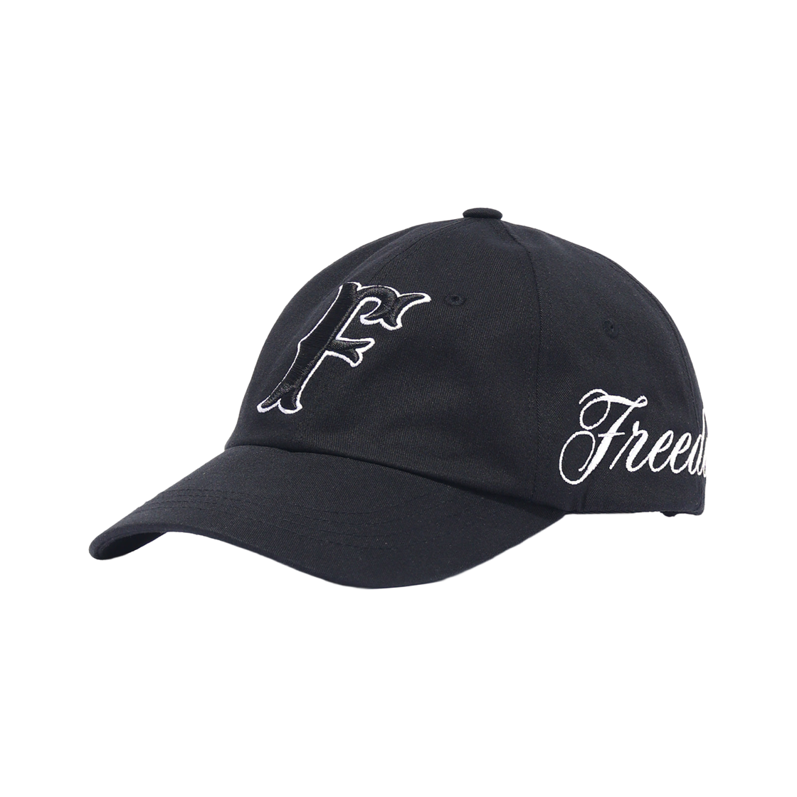 프리덤 빅 로고 사이드 스크립트 볼캡 블랙(FREEDOM Big Logo Side Script Ball Cap Black)