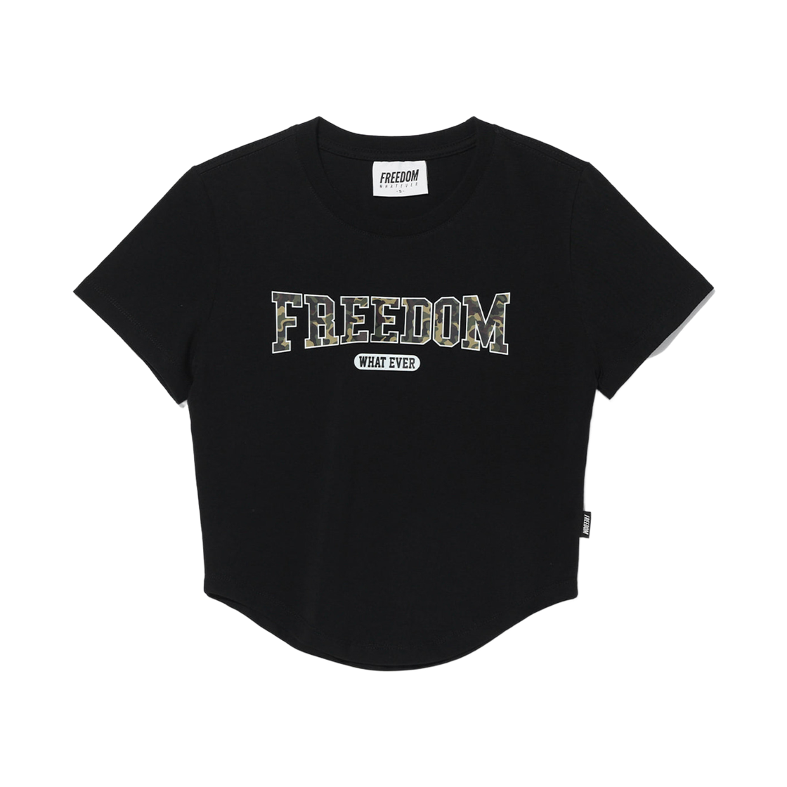 FD25MWTS2430BK FREEDOM Freedom Camo Logo Crop T-Shirts Black
