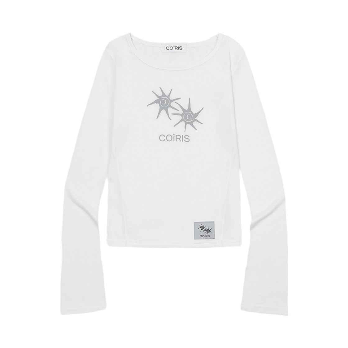 C-P00000JK Coiris Lyra See Through Slim Long Sleeve T White