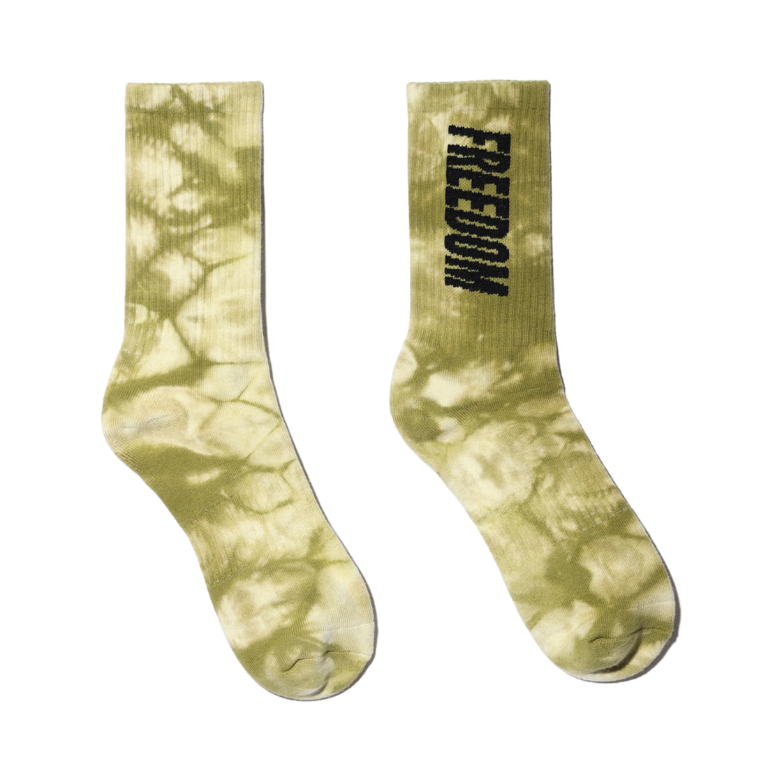 프리덤 로고 타이다이 삭스 옐로우(FREEDOM Logo Tie-Dye Socks Yellow)
